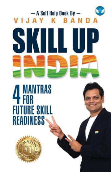 Skill Up India: 4 Mantras for Future Skill Readiness, book cover with the Amazon number 1 bestseller seal